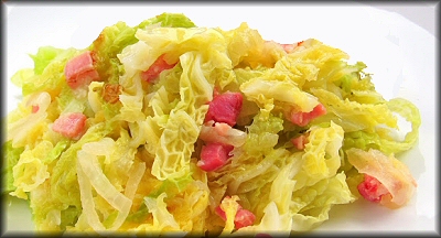 Beer Braised Cabbage with Bacon